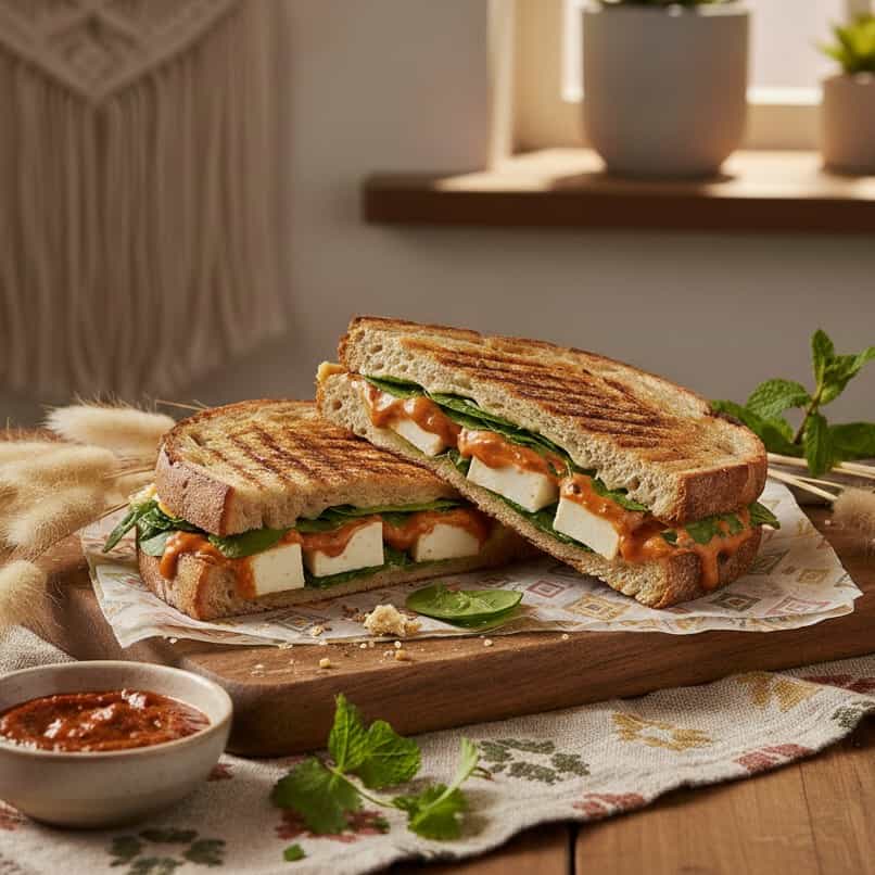 Chipotle Paneer & Mozarrella Sandwich